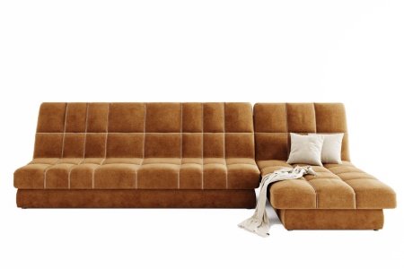 Диван Угловой Ханна с Оттоманкой и Ножками-Кубышками (Ш-2900 х В-940 х Г-1500 мм)