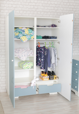 Шкаф 2-х Дверный с Внутренними Ящиками МДФ Софт Патина