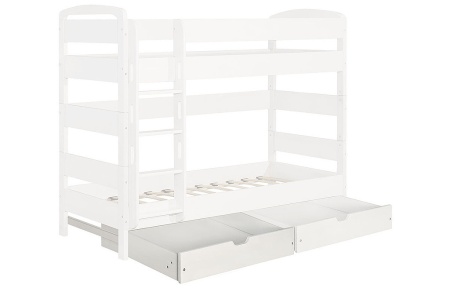 Детская Кровать Массив-Эко Школьник Двухъярусная/Разные Цвета Ш-860 х Г-2060 х В-1640 мм