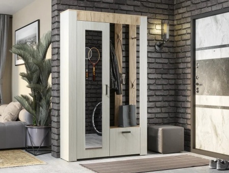 Прихожая Франк, крафт/ясень белый